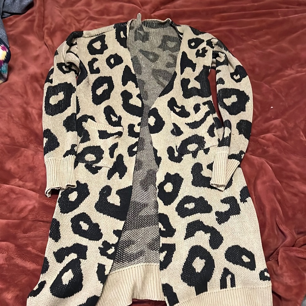 Leopard Long Cardigan